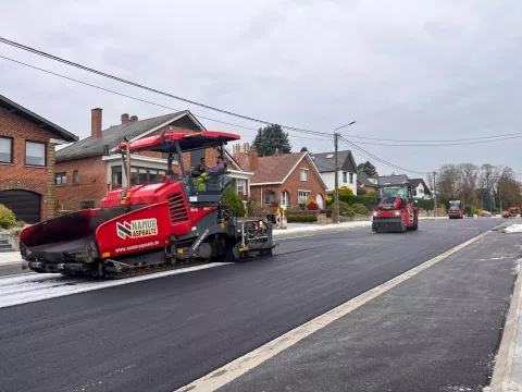 Chantier Nonet à Fleurus : Namur Asphalte mobilisée sur plusieurs phases depuis juin